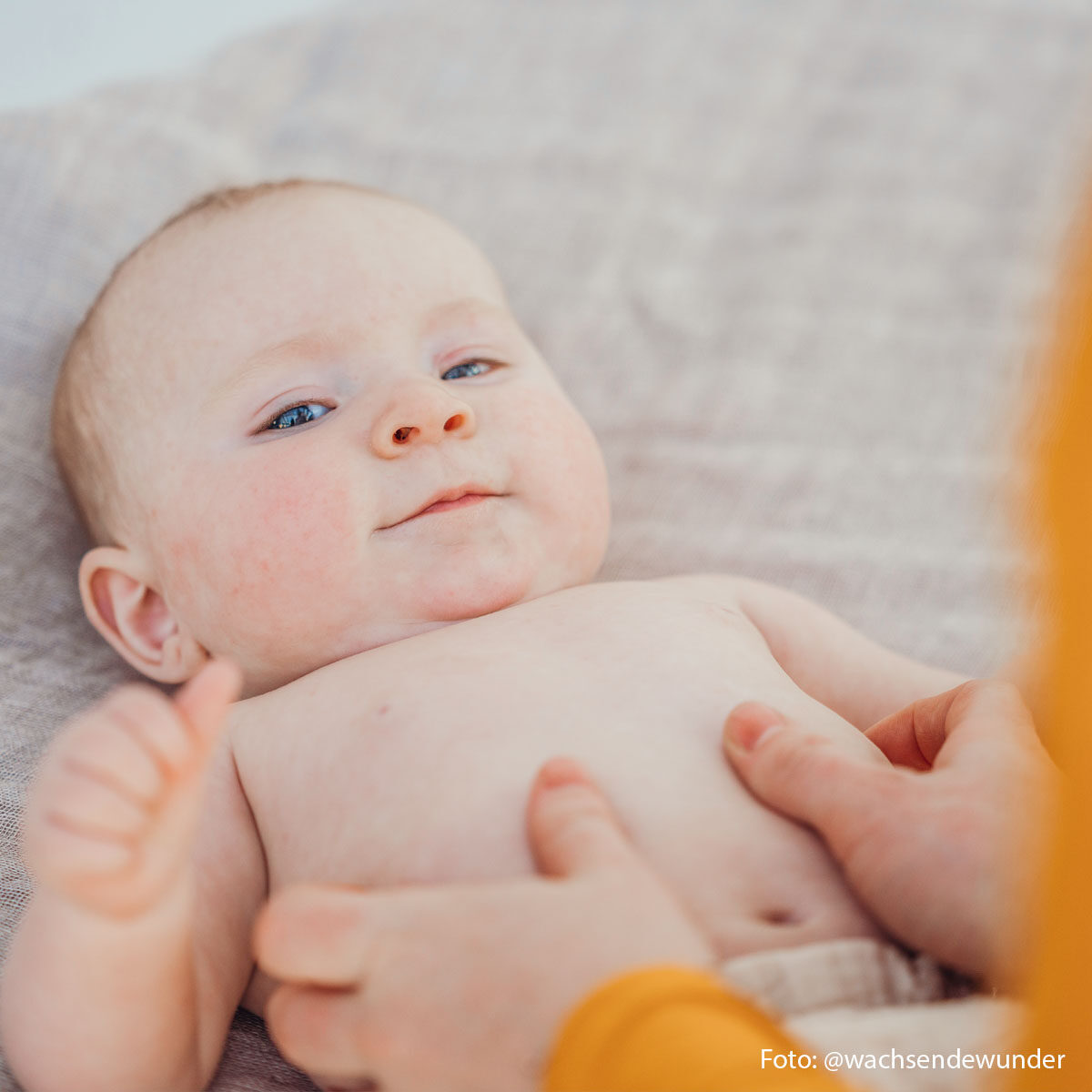 Bio Baby Bäuchleinöl mit Baby anwendung